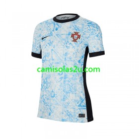 Camisolas de futebol Portugal Mulher Equipamento Alternativa Euro 2024 Manga Curta